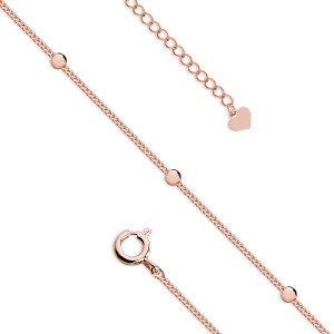 Bratara de picior argint placat cu aur roz cu bile DiAmanti Z1845XRG-DIA (Argint 925‰ 1,3 g.)